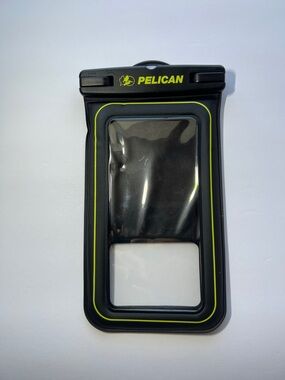 Pelican Black Phone Waterproof Case with Yellow Accents
